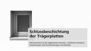 Vorgehängte hinterlüftete Fassade StoVentec R / Schlussbeschichtung der Trägerplatten