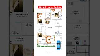 40x60 ground floor design || 40'X60' Home Design #shorts #viral