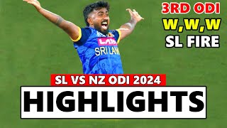 Sri Lanka Vs New Zealand 3rd Odi Match Highlights 2025 | Sl Vs NZ Odi Highlights