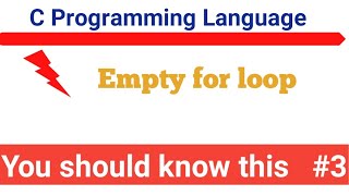 Empty for loop in C Language