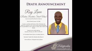 Thanksgiving service for the late ROY LOWE @ Greenland United Church, Hanover
