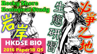 DSE Bio│HKDSE 2016 1B Q5│rocky shore crab wars 岩岸蟹仔大戰及耐熱性│ecosystem│NOS│Faith Education{雙語Bilingual}