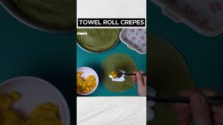 TUTORIAL TOWEL ROLL CREPES | Recipe? check my other videos #shorts #shortsvideo