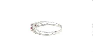 Silverona 0.20CTW Genuine Ruby .925 Sterling Silver Ring