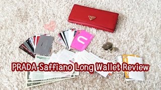 PRADA Saffiano Long Wallet Review,1M1132,FUOCO