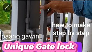 Gate lock paano gumawa