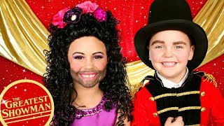 The Greatest Showman Bearded Lady and P. T. Barnum Makeup and Costumes