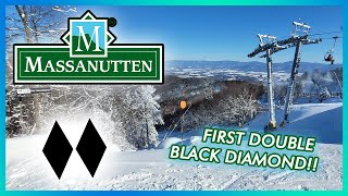 SKIING DOWN DOUBLE BLACK DIAMONDS AT MASSANUTTEN RESORT!!!