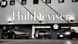 HubDeviser特斯拉Model3未來感金屬色3色同步改色包膜