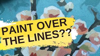 Paint by numbers painting tips - Paint over the lines?
