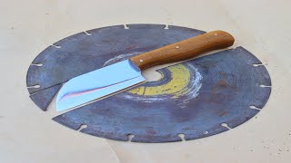 Making a knife from an old saw .very light knife