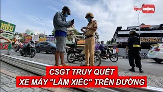 Cận cảnh CSGT truy quét xe máy "làm xiếc" trên đường ở TP HCM | Báo Người Lao Động