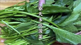 春天吃菠菜！老保姆的拿手絕活：8天不膩，營養又美味！ #美食 #做飯 #中餐 #家常菜 #菜譜