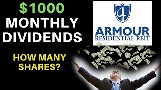 How Many Shares Of Stock To Make $1000 A Month? | ARMOUR Residential REIT (ARR)