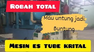 Rombak total mesin #esbatukristal #eskristal  hanya #kompresor  dan #condensor yang terpakai.