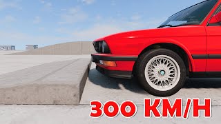 Cars VS Square Speed Bump - BeamNG Drive