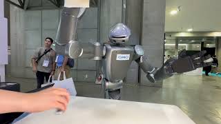 汚れをみつけて自律的に拭き取るヒューマノイドのデモ GMO AIR / Demo of humanoid robot detects dirt \u0026 wipes off autonomously