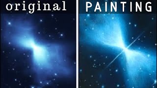 The Boomerang Nebula Acrylic Painting Tutorial by \