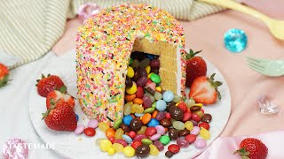 【開けてびっくり！！】カラースプレーケーキ🥳🌈