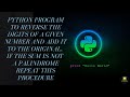 Python Program to Check if a Number is a Palindrome or Not | Python Guy