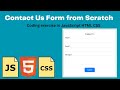 Contact Us Form with Validation in JavaScript HTML CSS. Learn how to make a Form and validate it