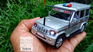 Mahindra Bolero scale model customized to Police vehicle/Diecast model modification/Bolero Power+