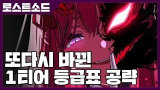 로스트소드 또 바뀐 1티어 등급표 공략 [사키엘TV]