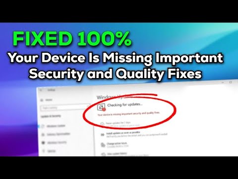 Your Device Is Missing Important Security and Quality Fixes | Fix Updates Failed Windows 10