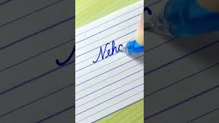 Neha - name in neat and clean cursive writing | Beautiful cursive handwriting | calligraphy