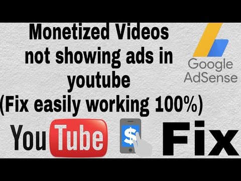 Monetized Videos not showing ads in youtube ( Fix
Easily working 100%) Monetized Videos not showing ads in youtube ( Fix
Easily working 100%)
