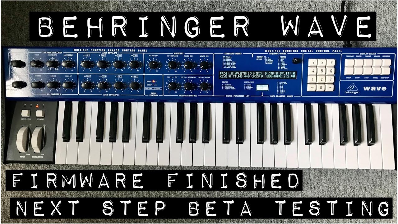 Behringer WAVE. Firmware Finished,Beta Testing Next (PPG CLONE) - YouTube