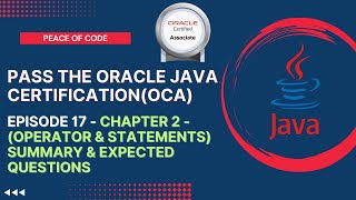 Java Certification-OCA| Operator & Statements - Summary & Expected Questions | #java #oca #questions