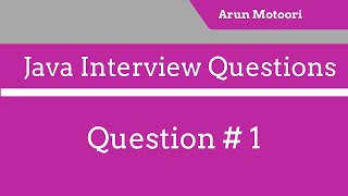 Java Interview Questions #1 - Is String a data type?