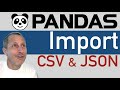 Python Pandas - How to IMPORT/read & EXPORT/write CSV & JSON data