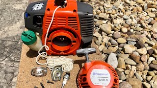 Weed eater won’t start. Husqvarna Starter Pawl replacement tutorial. #smallenginerepair