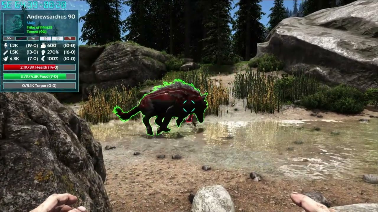 Ark Survival Evolved Fjordur Battle Andrewsarchus Vs Fenrir - YouTube