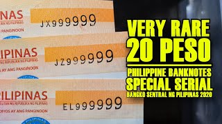 Three VERY RARE 20 Peso Philippine Banknotes with Special Serial Number  | Coin Collector PH