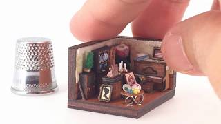 144 Scale Dollhouse miniature Antique Shop Room Box