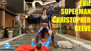 McFarlane DC Multiverse Evil Superman Christopher Reeve PLATINUM Action Figure Review \u0026 Comparison