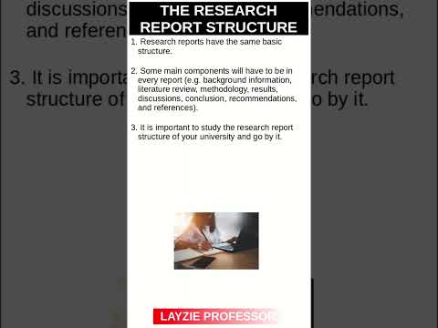 How do you describe a good research report?