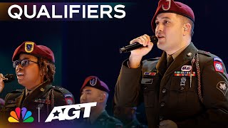 82nd Airborne Division Chorus brings INSPIRING resilience with "I Am Here" | Qualifiers | AGT 2023
