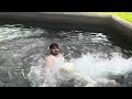 Tubewell swimming in village Pakistan 2024