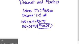 Calculating Discount and Markup