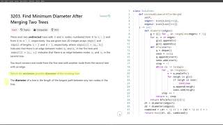 [December 24, 2024, LeetCode daily] 3203. Find Minimum Diameter After Merging Two Trees - Python