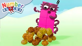 @Numberblocks- Seven Fluffies vs Octoblock | Learn to Count