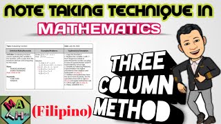 3 COLUMN NOTE TAKING TECHNIQUE IN MATH
