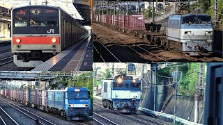 武蔵野線貨物列車 新秋津駅日曜日の夕方【205系M4編成も登場】 2020年8月