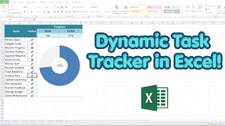 Dynamic Task Tracker in Excel | Create an Interactive Progress Dashboard