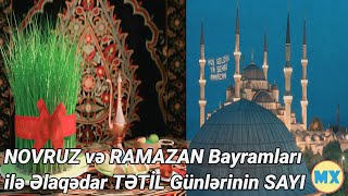 Azərbaycanda NOVRUZ və RAMAZAN Bayramları ilə Əlaqədar TƏTİL Günlərinin SAYI Artırılıb