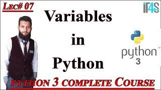 Python Tutorial in Urdu | Hindi | Variables and Data Types in Python - Details with Examples